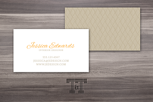 Elegant Pumpkin Business Card
