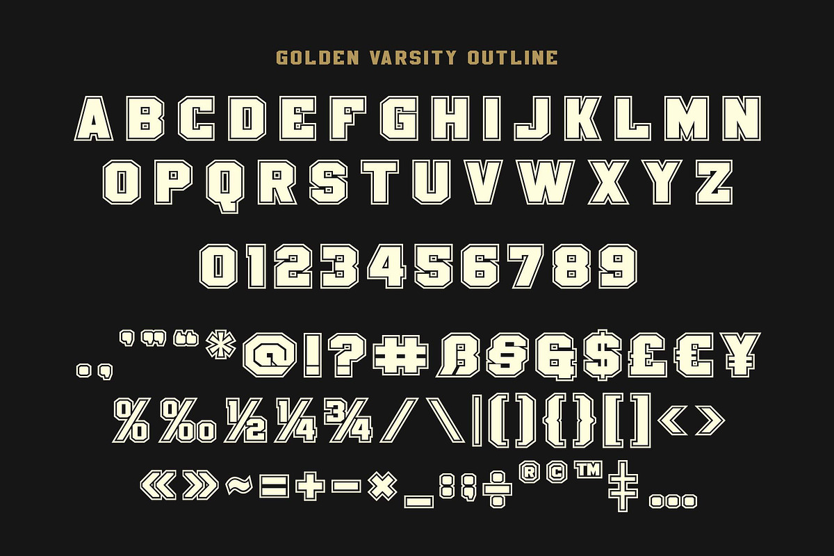Golden Varsity a College Duo Font, a Slab Serif Font by Blankids Studio (Photo 10 of 14)