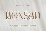 Bonsad - Modern Sans Serif Font, a Sans Serif Font by Masyafi Studio (Thumbnail 1 of 8)