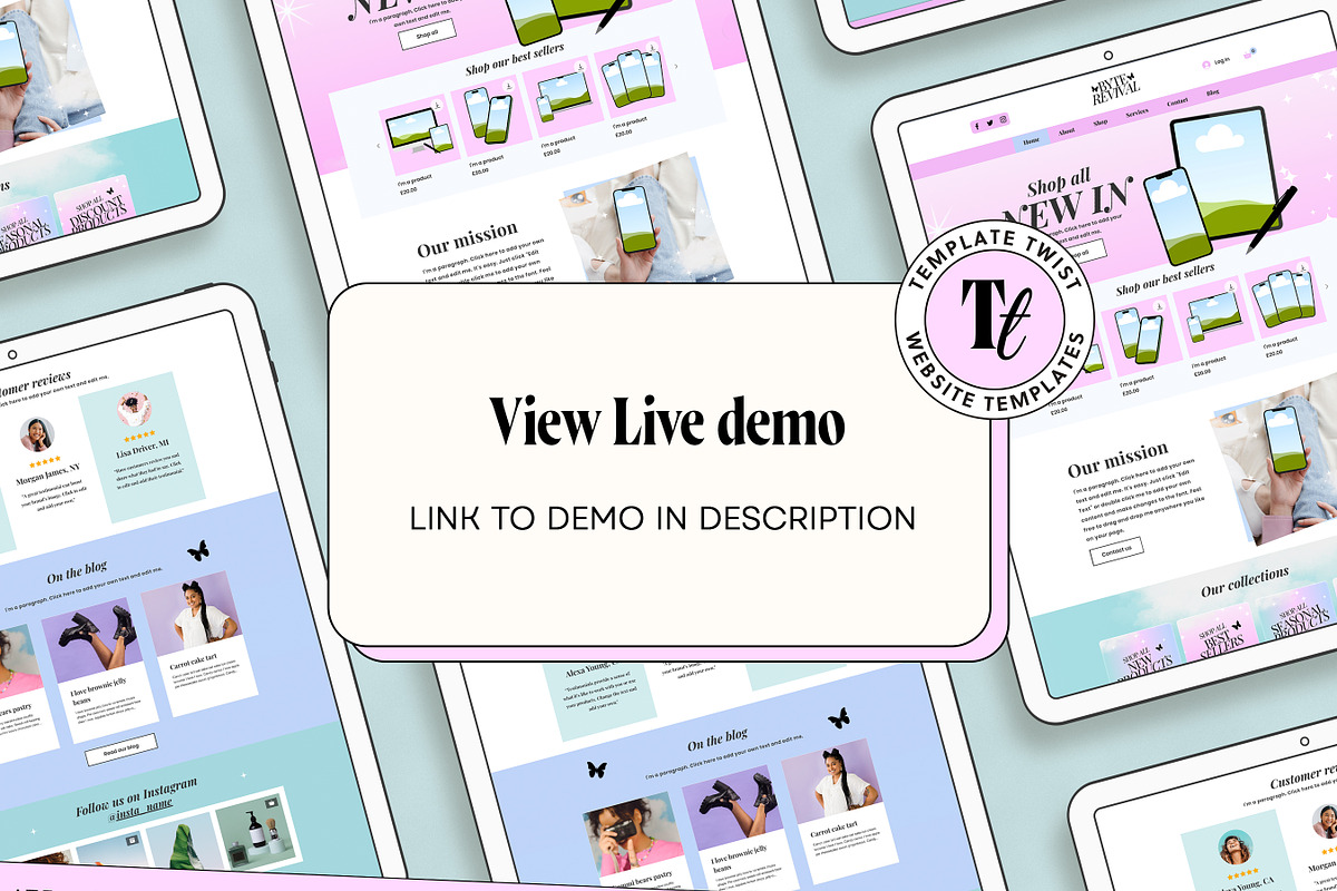 Wix Template for Digital Products, a Wix Template by Template Twist Shop (Photo 3 of 10)
