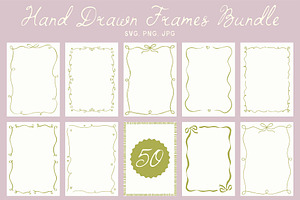 Hand Drawn Whimsical Frames Bundle