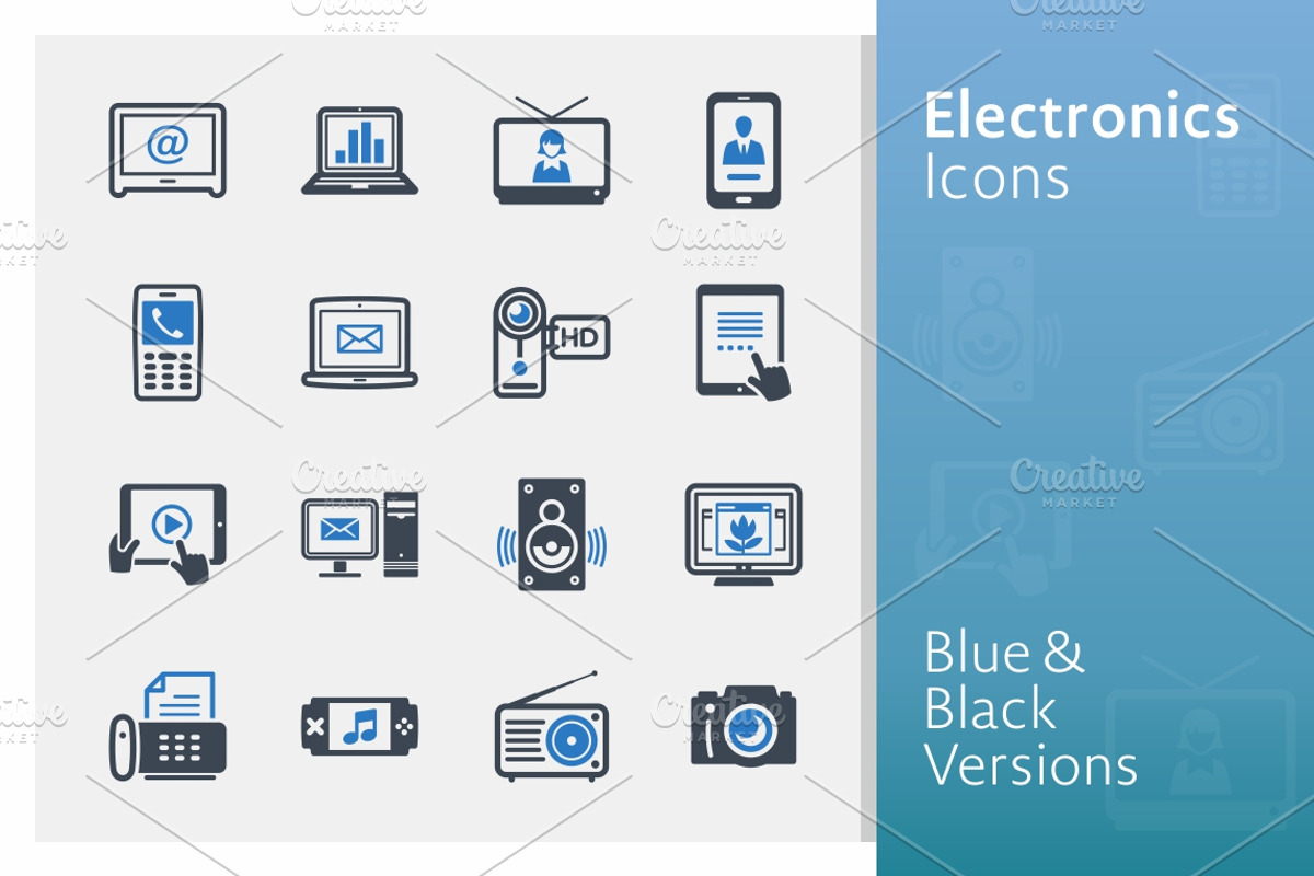 Electronics Icons - Blue Series, an Icon by introwiz1
