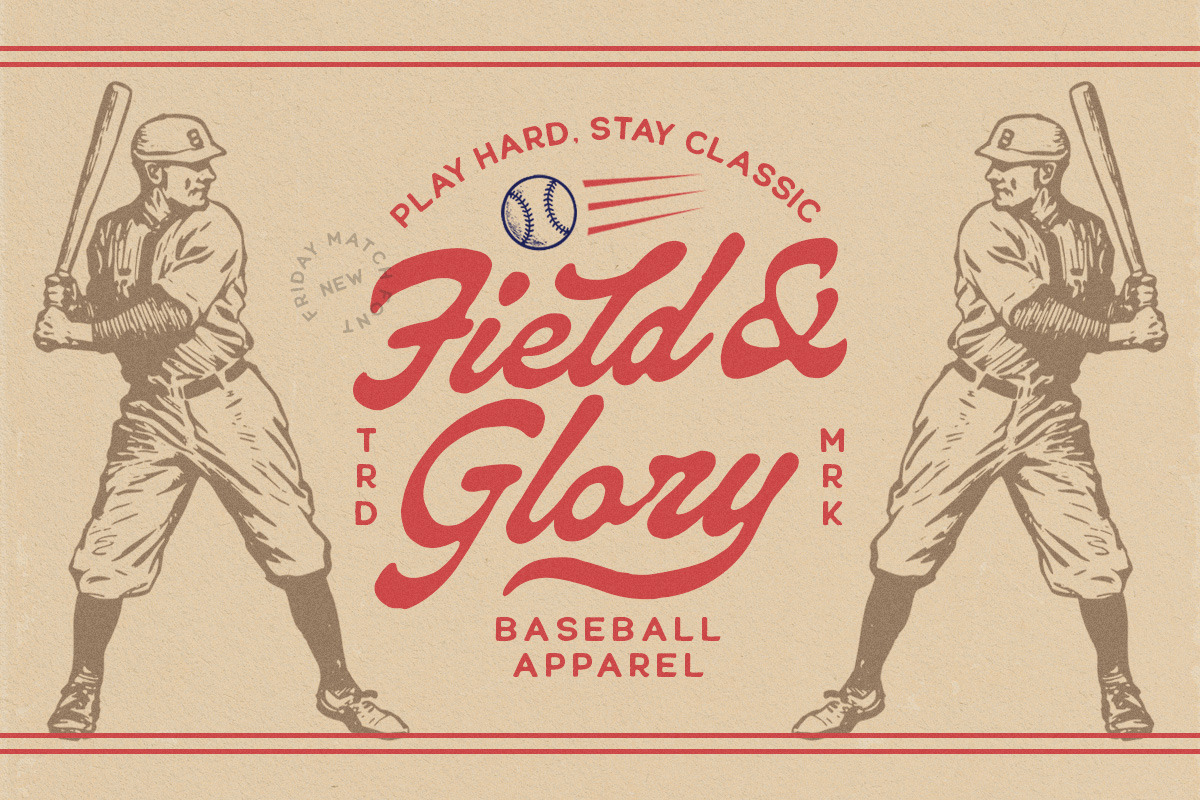 Friday Match Vintage Sporty Script, a Script Font by Letterhend Studio (Photo 2 of 11)