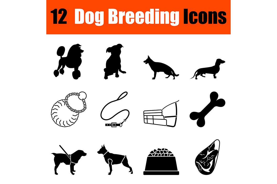 Set of dog breeding icons, an Icon by Pavel Vectors