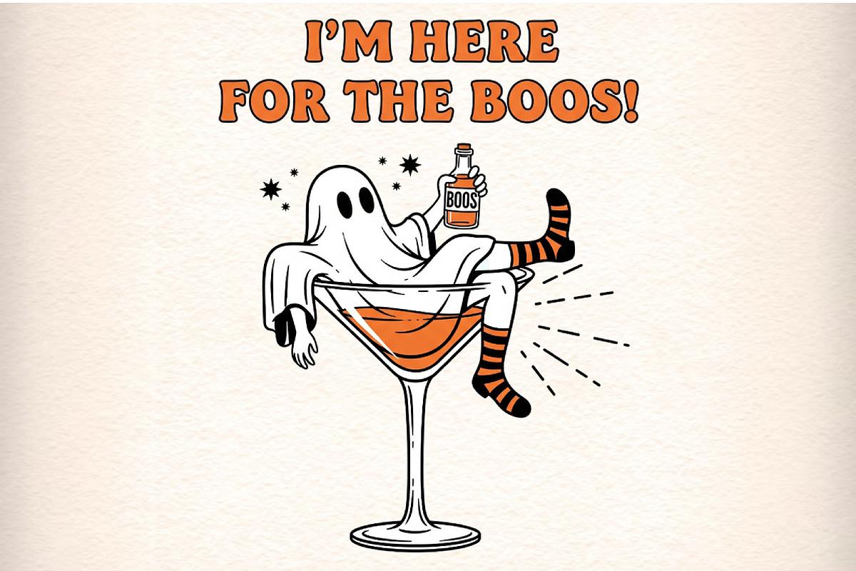 Funny Halloween Ghost Cocktai PNG, an Illustration by Craft Nest (Photo 1 of 6)