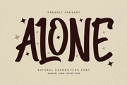 Alone | Handwritten, a Handwritten Font by Aveni Letter Type (Thumbnail 1 of 9)