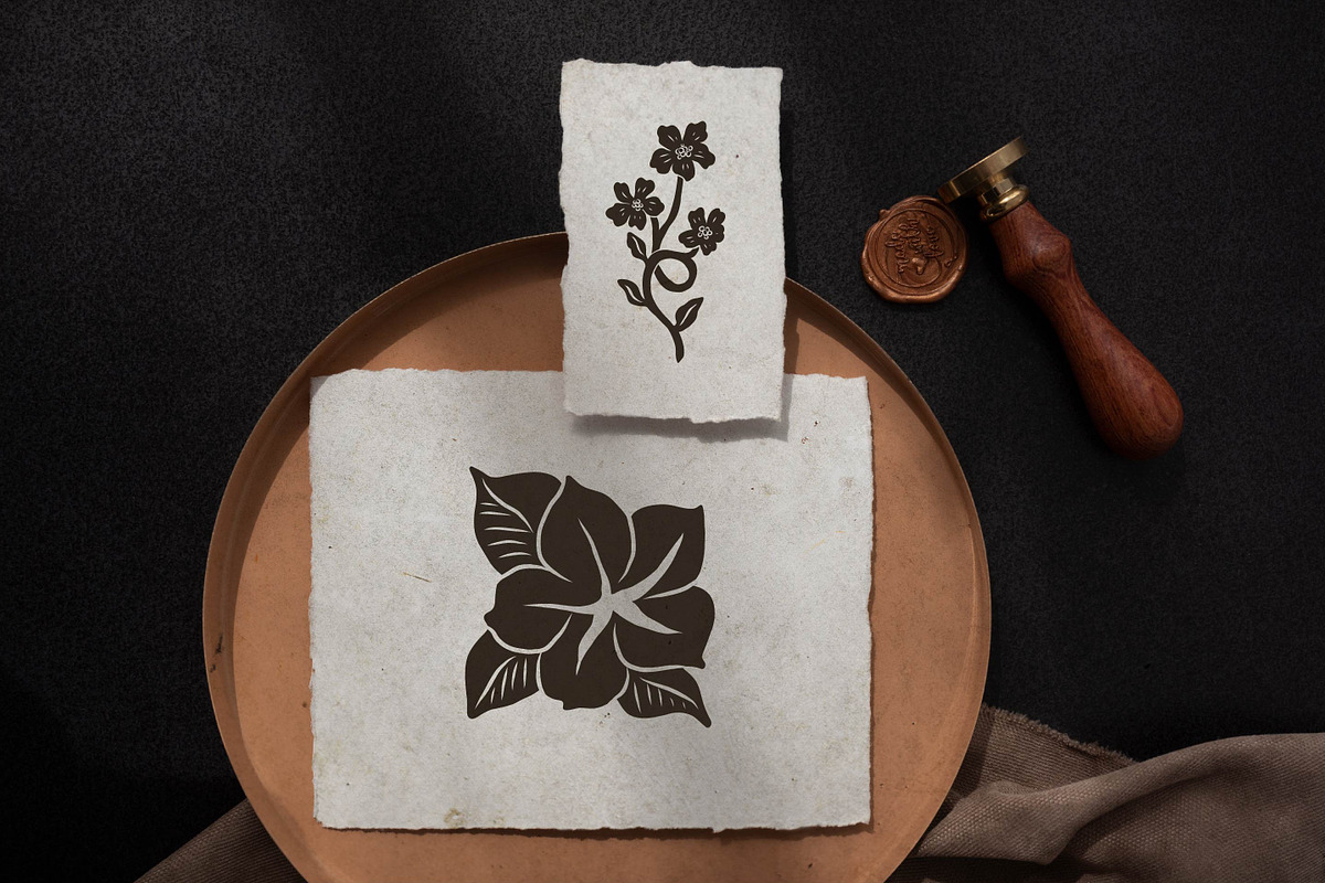 Midnight Garden flowers set, an Object Illustration by RaDavCrafts (Photo 9 of 10)