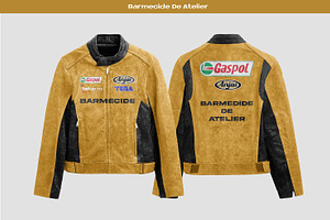 MOCKUP RACING JACKET LEATHER VINTAGE