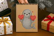 Faux Crochet Seal PNG Cute Valentine, a Seasonal Illustration by Craftsbeefy (Thumbnail 4 of 6)