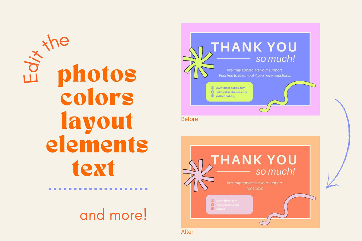 Ecommerce Thank You Card Templates, a Card Template by Hell Yeah Designs (Photo 2 of 4)