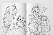 Magical Princess Coloring Book Vol36, a Person Illustration by ikarifq shop (Thumbnail 5 of 7)