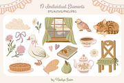 Coquette Cottage Hand Drawn Vector, an Object Graphic by Nadya Saen Art (Thumbnail 2 of 10)