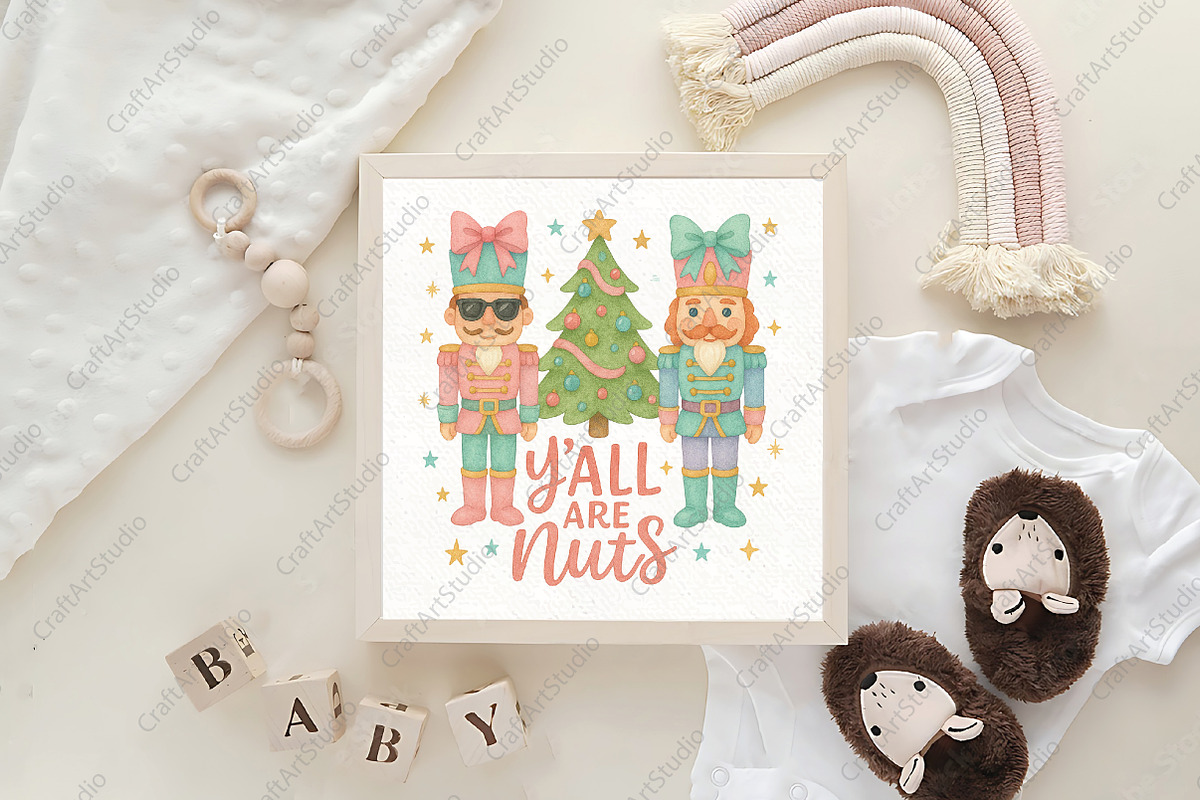 Christmas Y'all Are Nuts Nutcracker, an Illustration by CraftArtStudio (Photo 4 of 4)