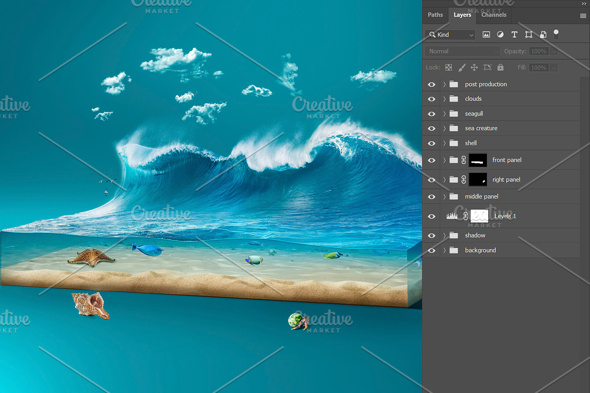 sea waves or surf isolated design, an Illustration by Nomad (Photo 4 of 4)