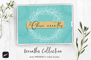 Olive wreaths - Procreate Stamps, a Brush Add-On by Oh Mia Studio (Thumbnail 1 of 2)