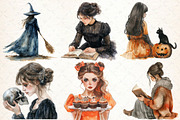 Vintage Halloween Clipart, an Illustration by Libby Wishes (Thumbnail 2 of 9)