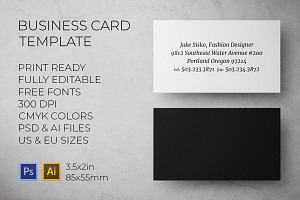 Black Fashion Business Card