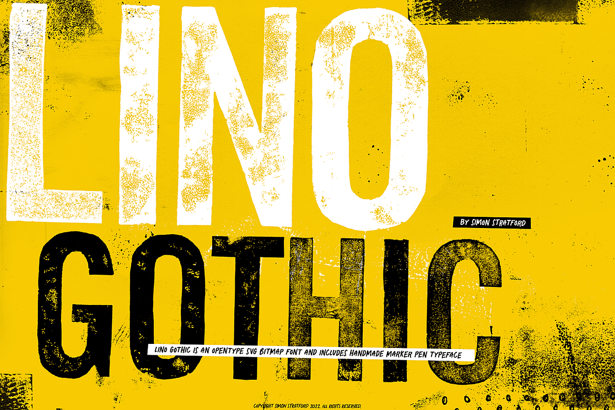 Display Font Lino Gothic, a Sans Serif Font by Itsmesimon (Photo 23 of 23)