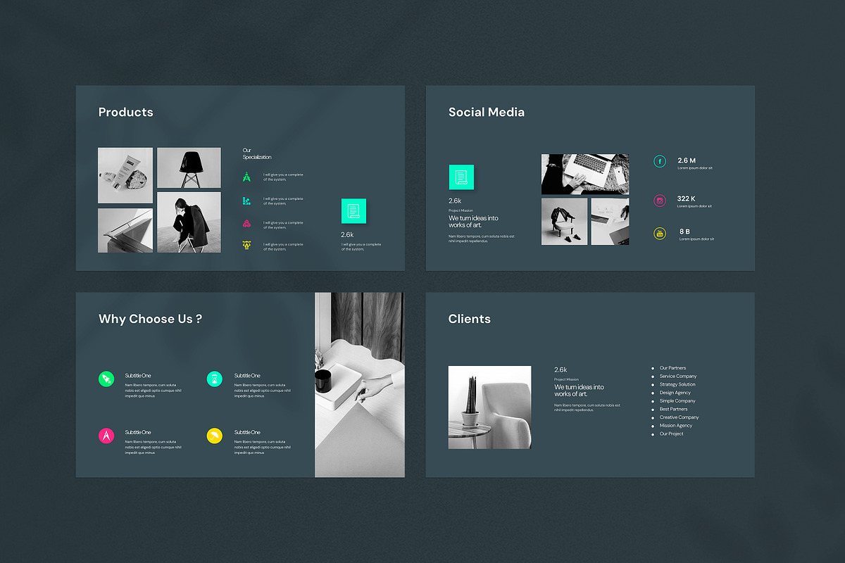 Light & Dark  Business Plan Template, a Presentation Template by evgenystudio (Photo 4 of 11)