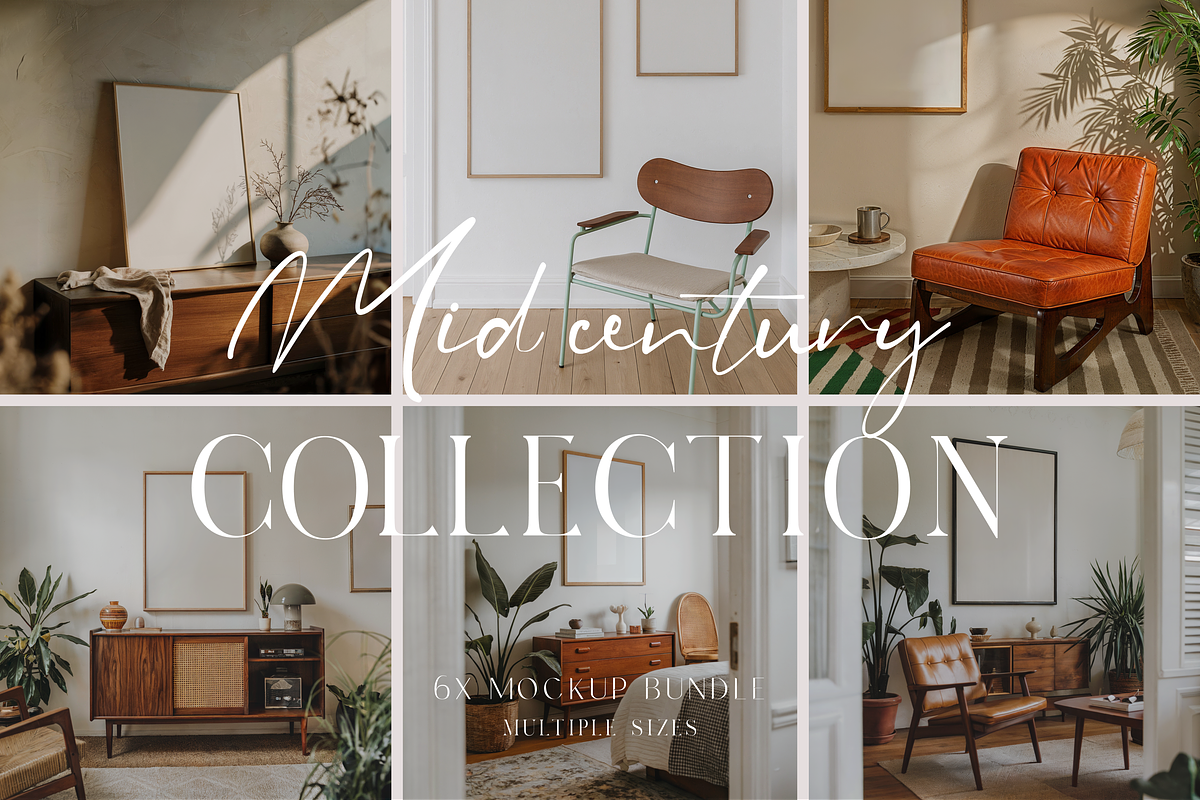 Frame Mockup Bundle | Mid-Century, a Household Mockup by The White Space Co. (Photo 1 of 9)