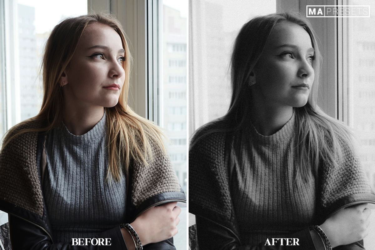 10 BLACK and WHITE Lightroom Presets, a Preset Add-On by MaPresets (Photo 11 of 14)