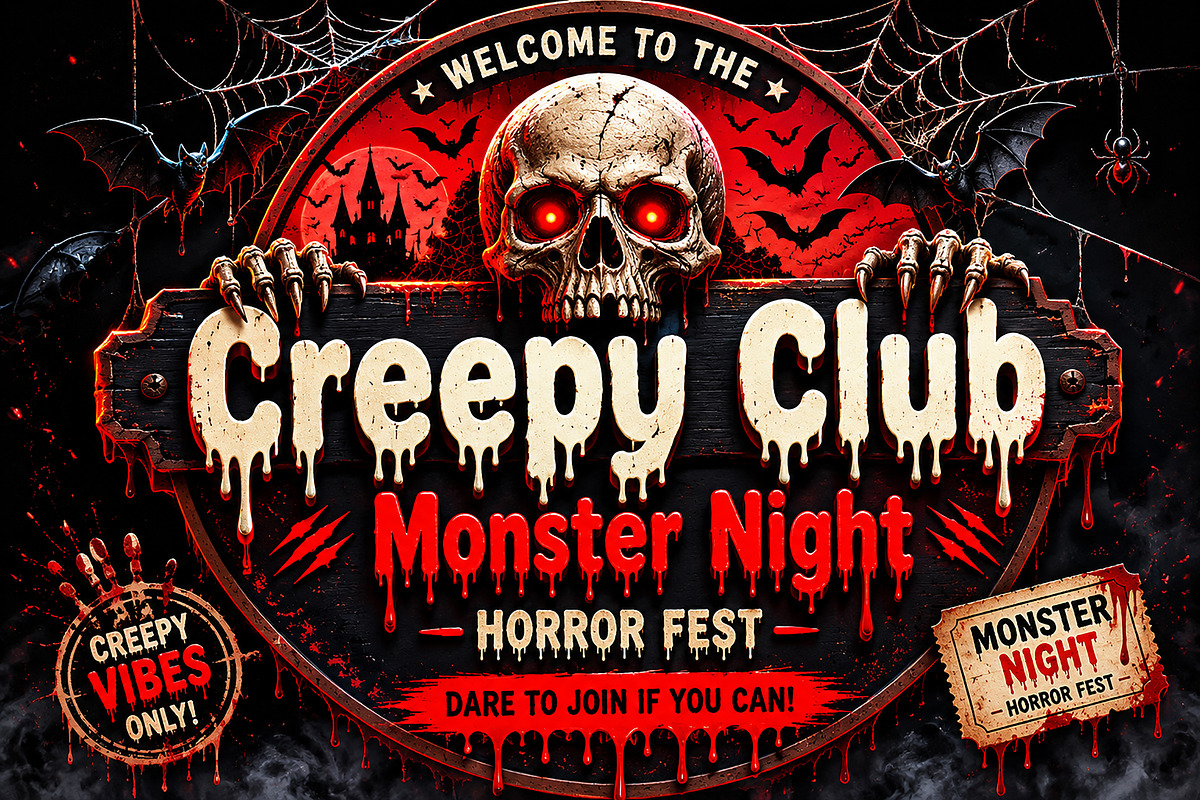 Drip Horror, a Slab Serif Font by Wow Magic (Photo 2 of 6)