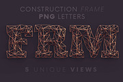 Construction Frame - 3D Lettering, a Graphic by MIIM (Thumbnail 1 of 8)