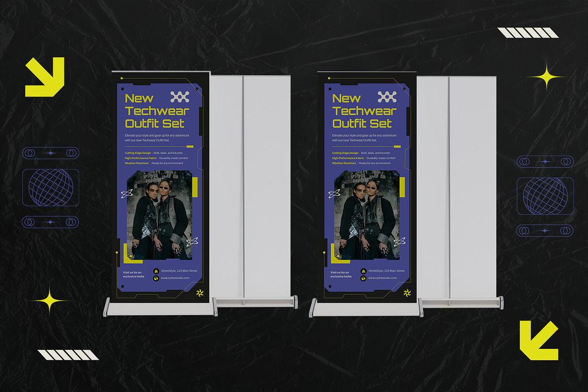 Futuristic Set - Roll Up Banner, a Print Template by StreaksideStd (Photo 2 of 3)