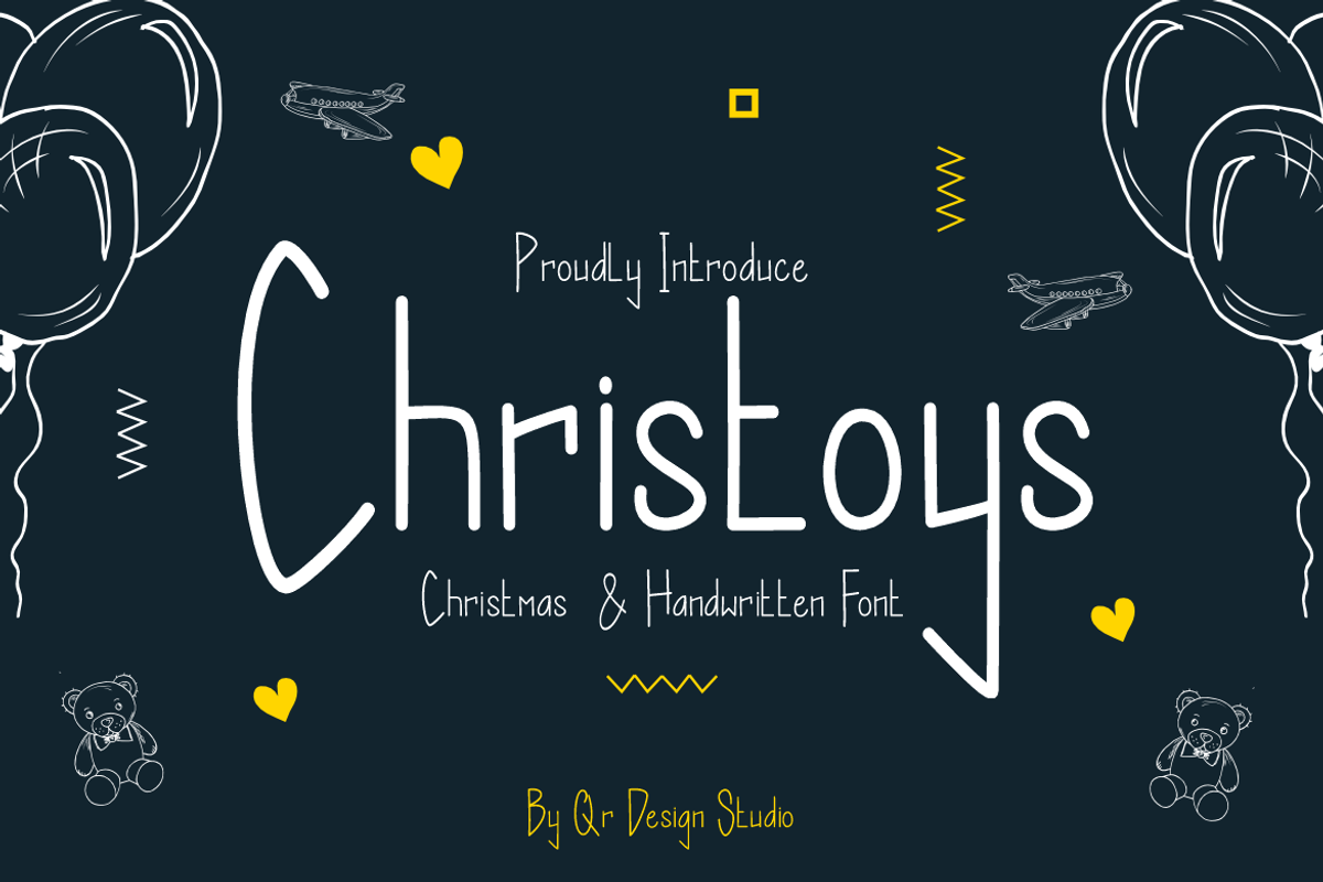 Christoys - Playful Font, a Handwritten Font by QR Design Studio (Photo 1 of 7)