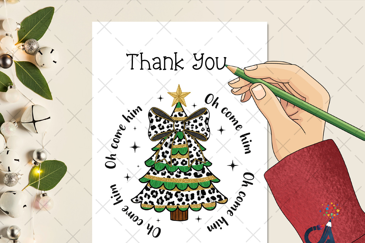 Oh Come Him Christmas Tree Png, an Illustration by Creative Art (Photo 2 of 6)
