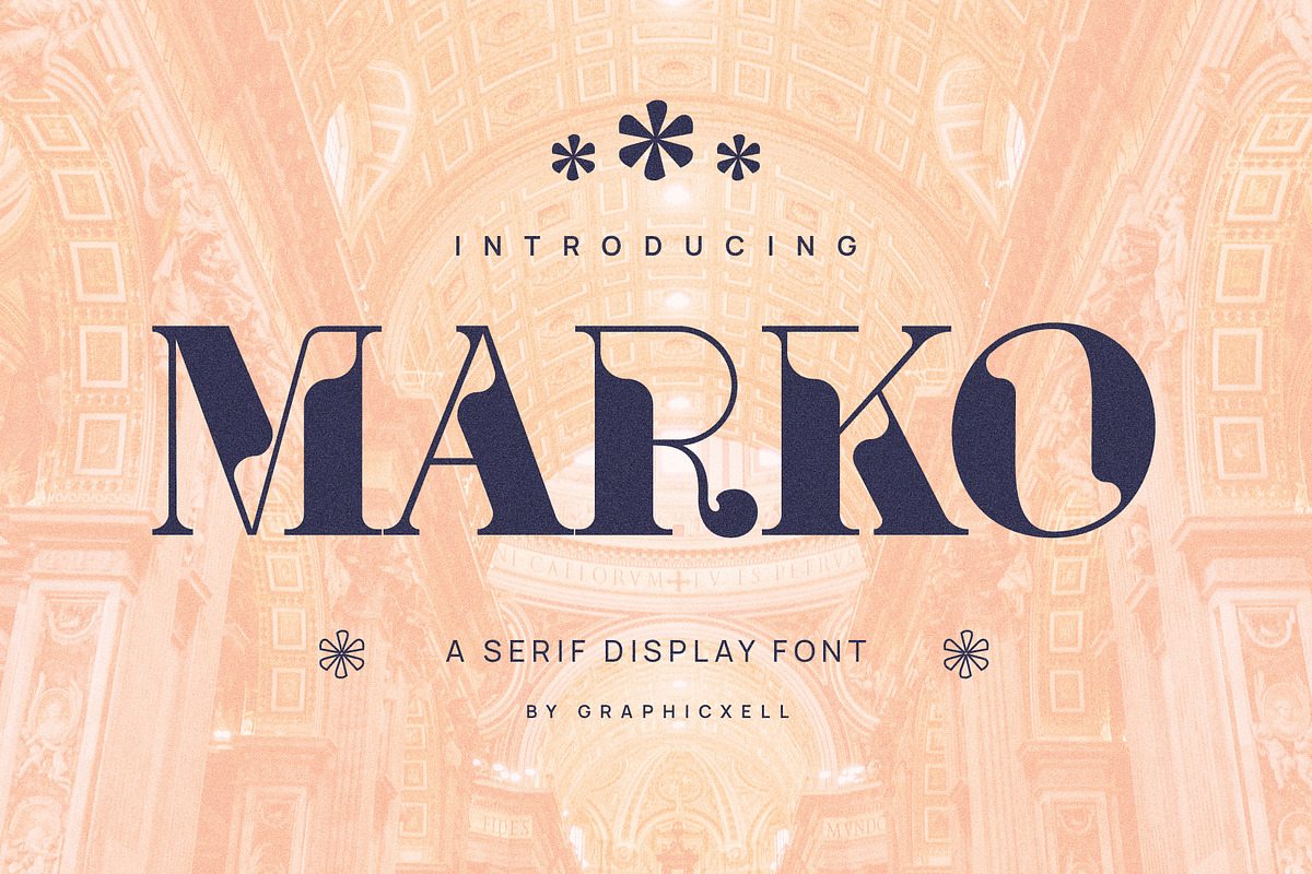 Marko Elegant & Unique Serif Font, a Serif Font by Graphicxell (Photo 1 of 10)