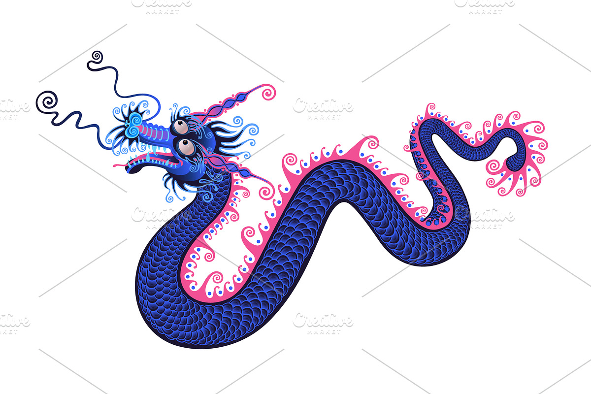 Chinese dragon. Art and pattern, an Illustration by sovarina (Photo 4 of 9)