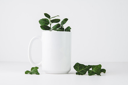 White Mug Mockup Stock Photo