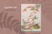 Easter Bunnies. Watercolor forest, an Animal Illustration by Alamella (Thumbnail 10 of 12)