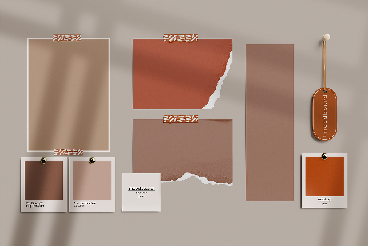 Moodboard for Branding Mockup, an Advertising Mockup by Xtrahive