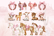 Cute Pink Cowgirl Clipart Set, a Person Illustration by ClipArtCharm (Thumbnail 3 of 6)