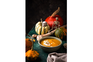 Vegetarian autumn pumpkin cream soup, a Food & Drink Photo by Yulia Furman