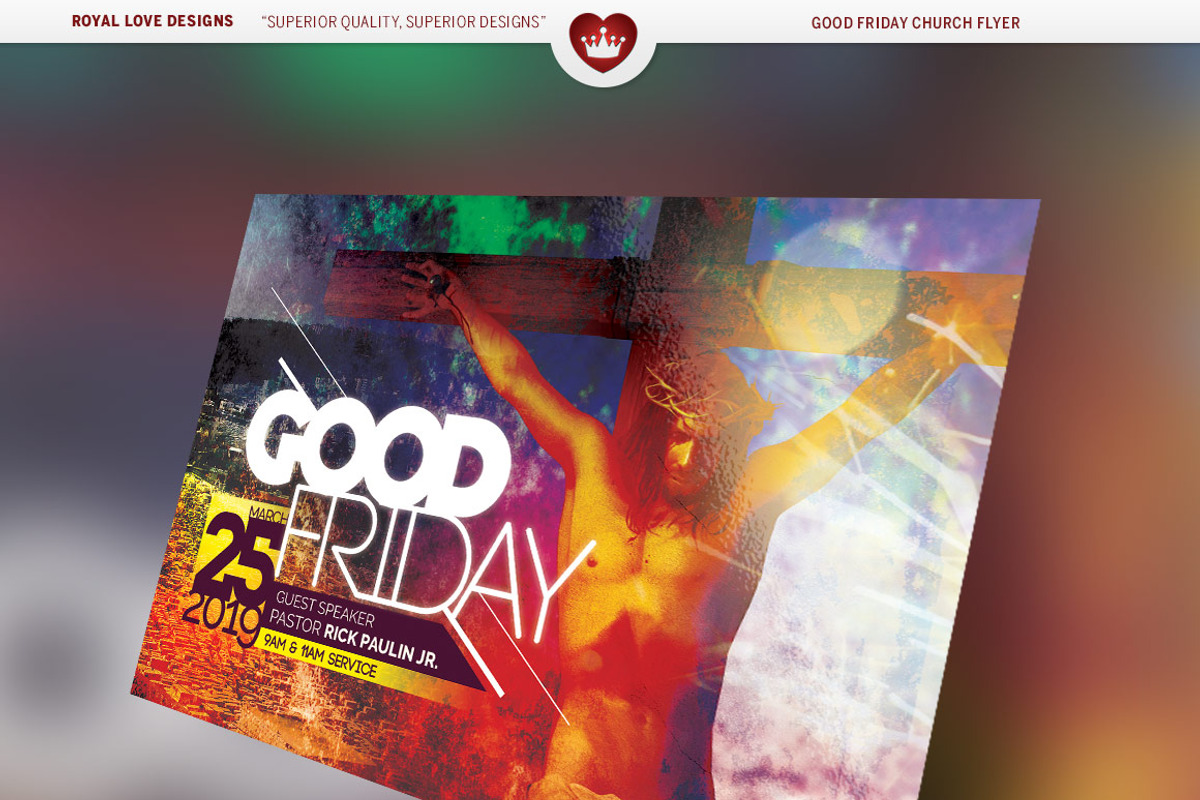 Good Friday Church Flyer, a Flyer Template by Royallove (Photo 1 of 6)