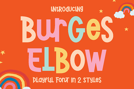 Burges Elbow - 2 Playful Font, a Sans Serif Font by PutraCetol Studio