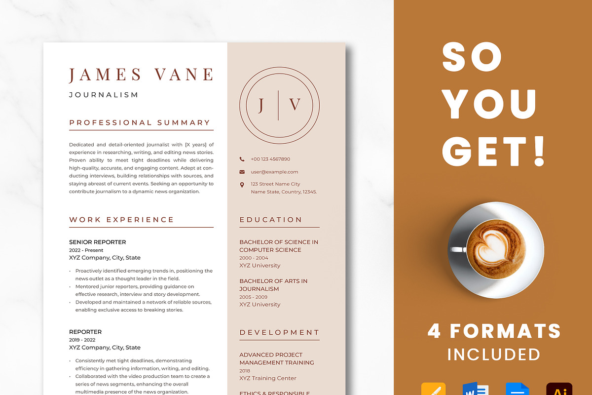 Journalism Resume Template preview 8