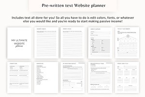 Website Content & Project Planner