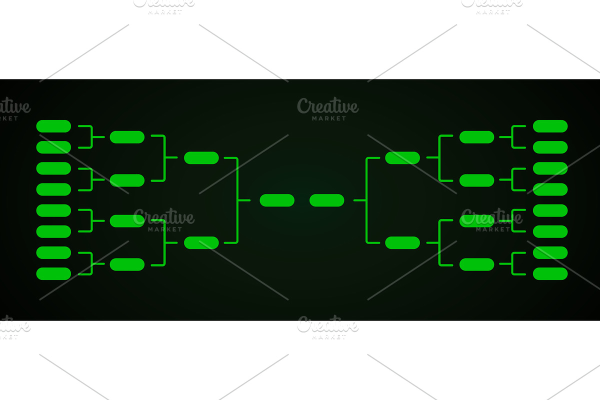 Green tournament chart structure in, a Technology Illustration by skripnikbb