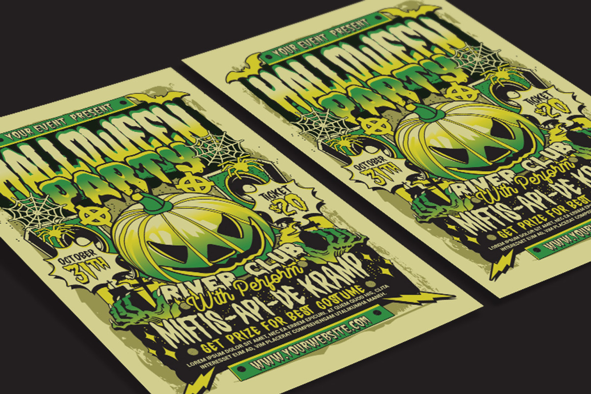 Halloween Party Flyer, a Flyer Template by Muhamad Iqbal hidayat (Photo 3 of 4)
