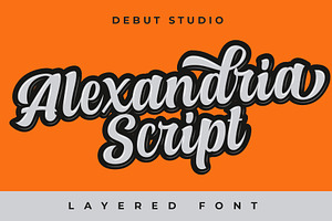 Alexandria Script Layered Fonts