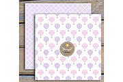Pastel Hot Air Balloon Digital Paper, a Pattern Graphic by JennyL Designs (Thumbnail 4 of 4)