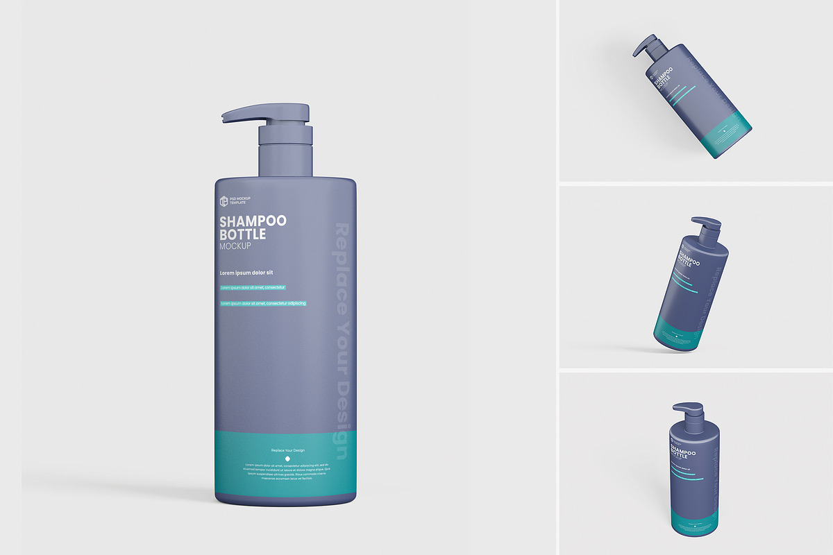 shampoo bottle mockup, a Packaging Mockup by tiyasprabawa (Photo 1 of 5)