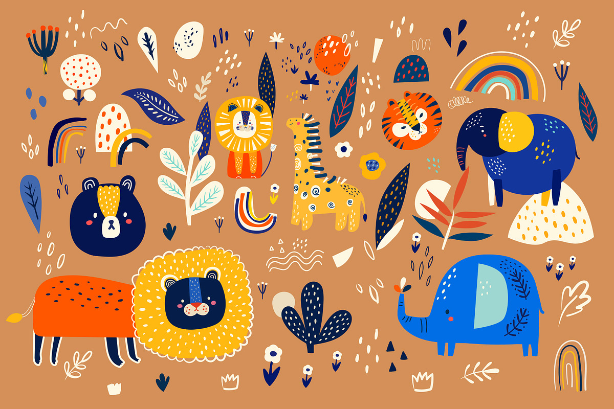 Childish collection, an Animal Illustration by MoleskoStudio (Photo 10 of 21)
