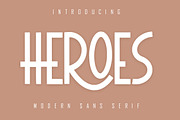 HEROES Sans Serif, a Sans Serif Font by skiiller studio (Thumbnail 1 of 8)
