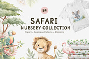 Kids Bundle Animals Clipart/Patterns, an Animal Illustration by Pattern + watercolor (Thumbnail 4 of 7)