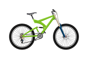 Realistic Bicycles Set